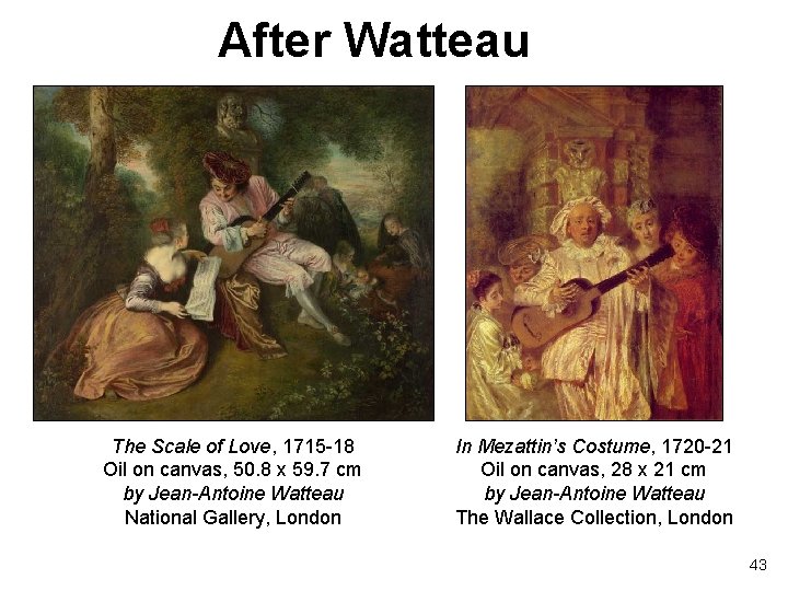 After Watteau The Scale of Love, 1715 -18 Oil on canvas, 50. 8 x