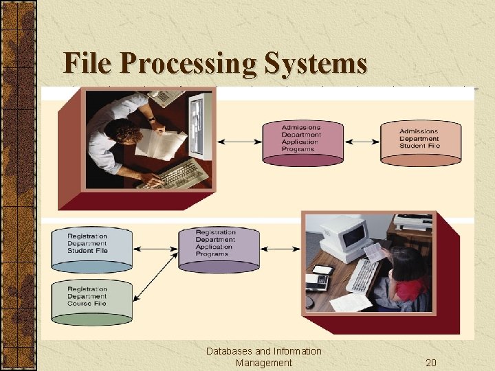 File Processing Systems Databases and Information Management 20 