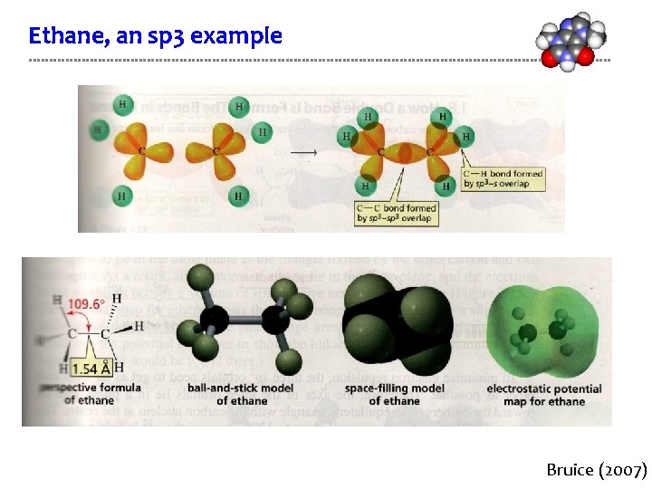 Ethane, an sp 3 example Bruice (2007) 