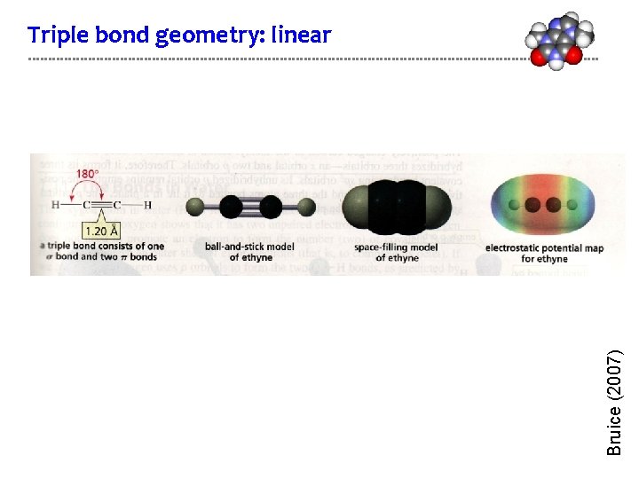 Bruice (2007) Triple bond geometry: linear 