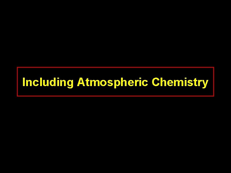 Including Atmospheric Chemistry 