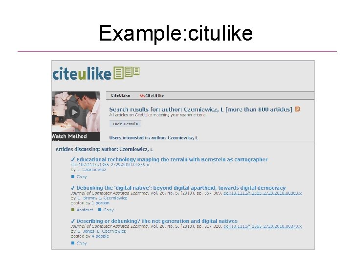 Example: citulike 