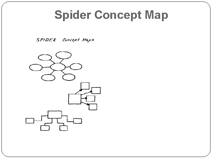 Spider Concept Map organized by placing the central theme or unifying factor in the