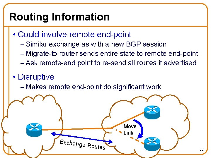 Routing Information • Could involve remote end-point – Similar exchange as with a new