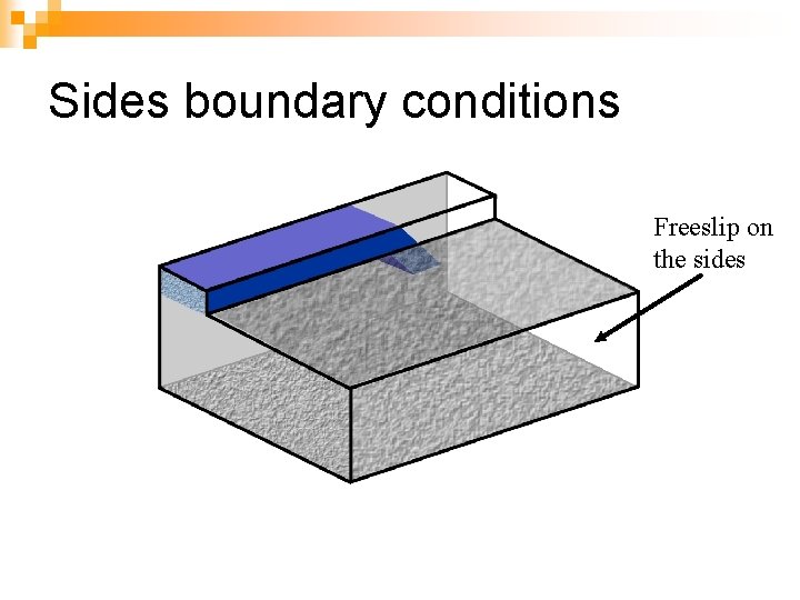 Sides boundary conditions Freeslip on the sides 