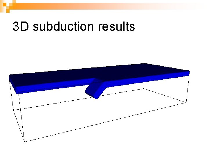 3 D subduction results 