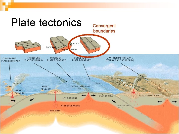 Plate tectonics Convergent boundaries 