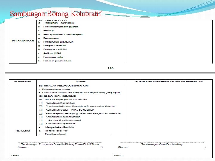 Sambungan Borang Kolabratif 