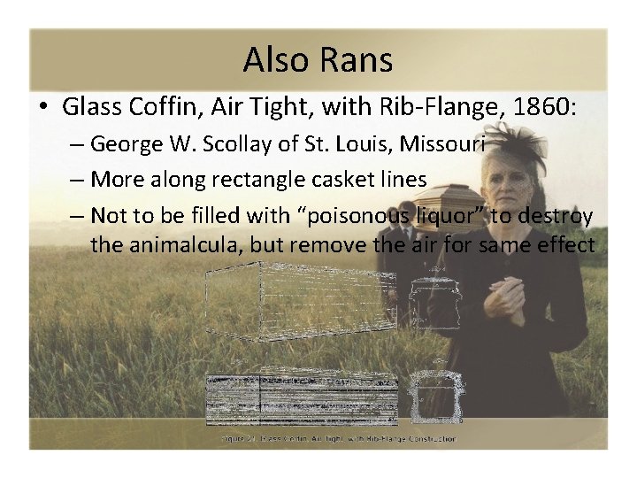 Also Rans • Glass Coffin, Air Tight, with Rib-Flange, 1860: – George W. Scollay