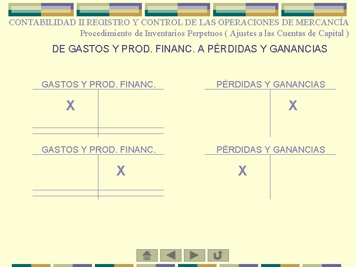 CONTABILIDAD II REGISTRO Y CONTROL DE LAS OPERACIONES DE MERCANCÍA Procedimiento de Inventarios Perpetuos