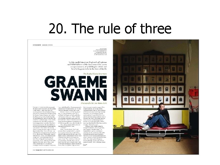 20. The rule of three 