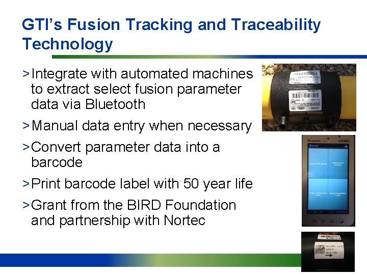GTI’s Fusion Tracking and Traceability Technology > Integrate with automated machines to extract select