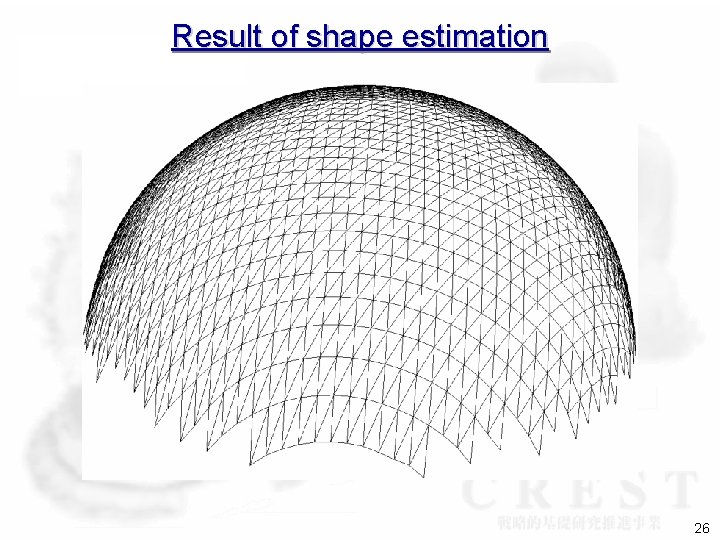 Result of shape estimation 26 