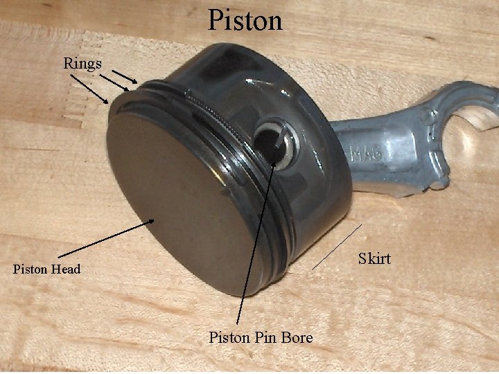 Piston Rings Skirt Piston Head Piston Pin Bore 