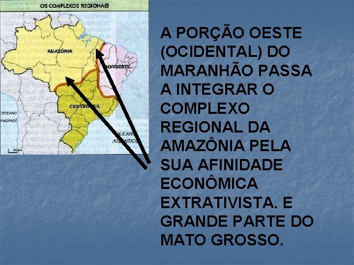 A PORÇÃO OESTE (OCIDENTAL) DO MARANHÃO PASSA A INTEGRAR O COMPLEXO REGIONAL DA AMAZÔNIA