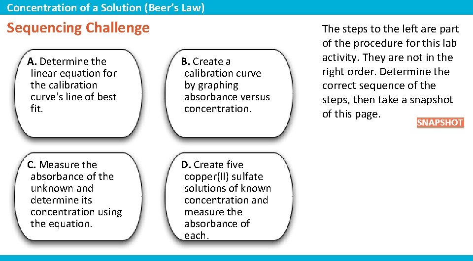 Concentration of a Solution Beers Law 012 10736