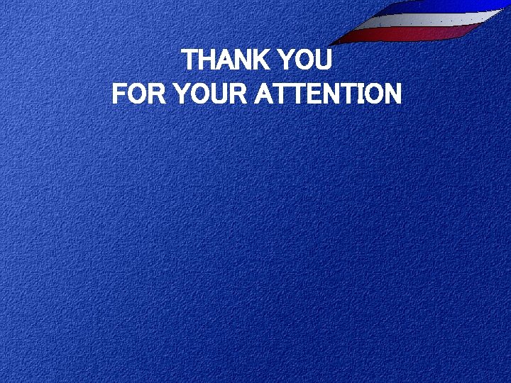 THANK YOU FOR YOUR ATTENTION 