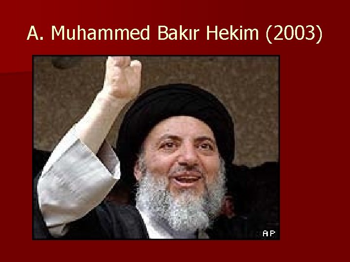 A. Muhammed Bakır Hekim (2003) 