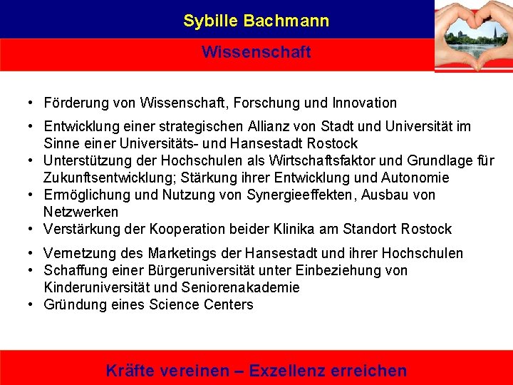 Sybille Bachmann Wissenschaft • Förderung von Wissenschaft, Forschung und Innovation • Entwicklung einer strategischen
