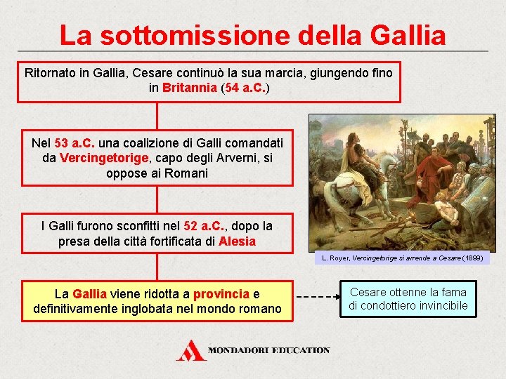 La sottomissione della Gallia Ritornato in Gallia, Cesare continuò la sua marcia, giungendo fino