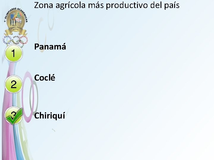 Zona agrícola más productivo del país Panamá Coclé Chiriquí 