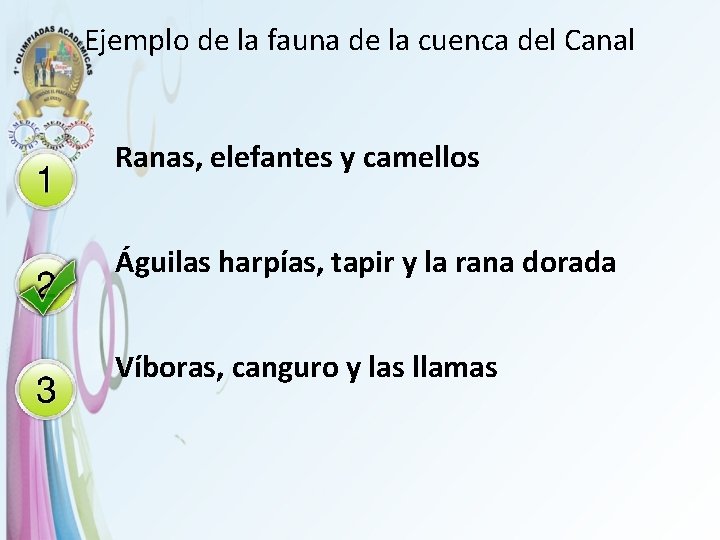 Ejemplo de la fauna de la cuenca del Canal Ranas, elefantes y camellos Águilas