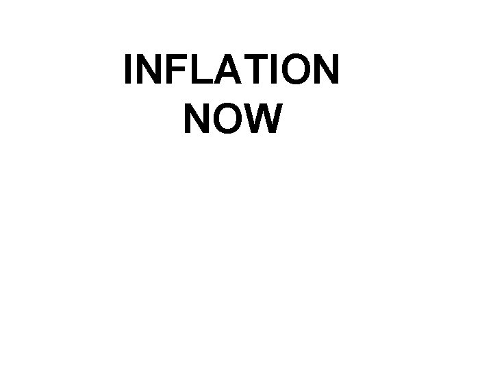 INFLATION NOW 