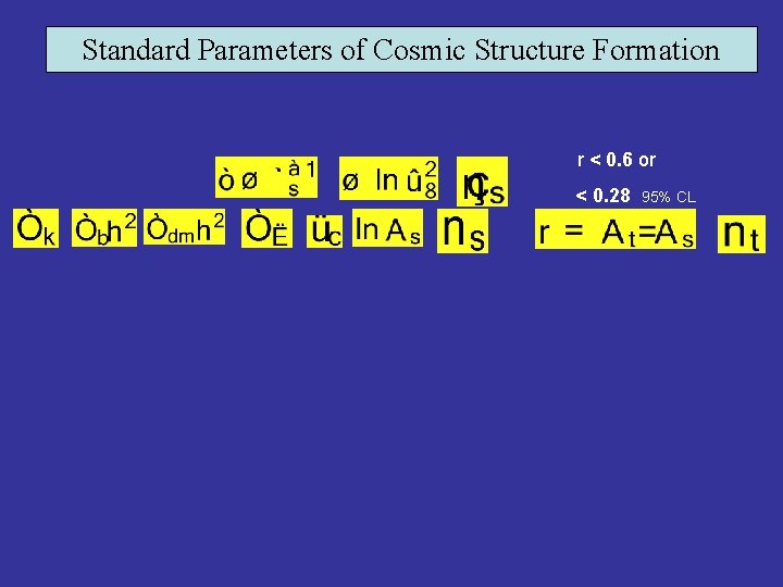 Standard Parameters of Cosmic Structure Formation r < 0. 6 or < 0. 28