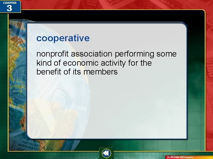 cooperative nonprofit association performing some kind of economic activity for the benefit of its