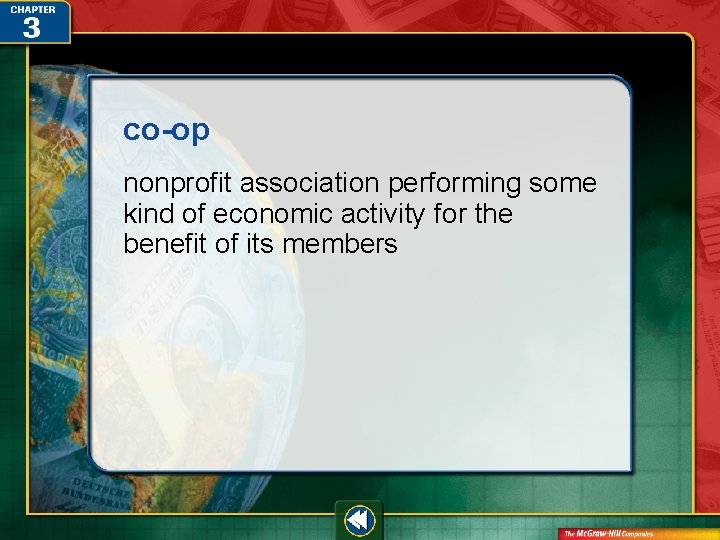 co-op nonprofit association performing some kind of economic activity for the benefit of its