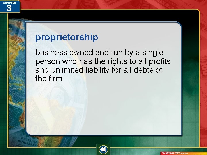 proprietorship business owned and run by a single person who has the rights to