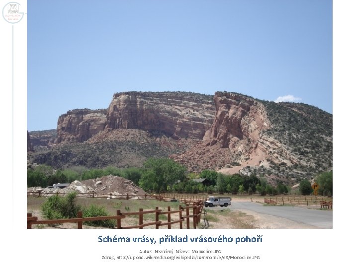 Schéma vrásy, příklad vrásového pohoří Autor: Neznámý Název: Monocline. JPG Zdroj: , http: //upload.