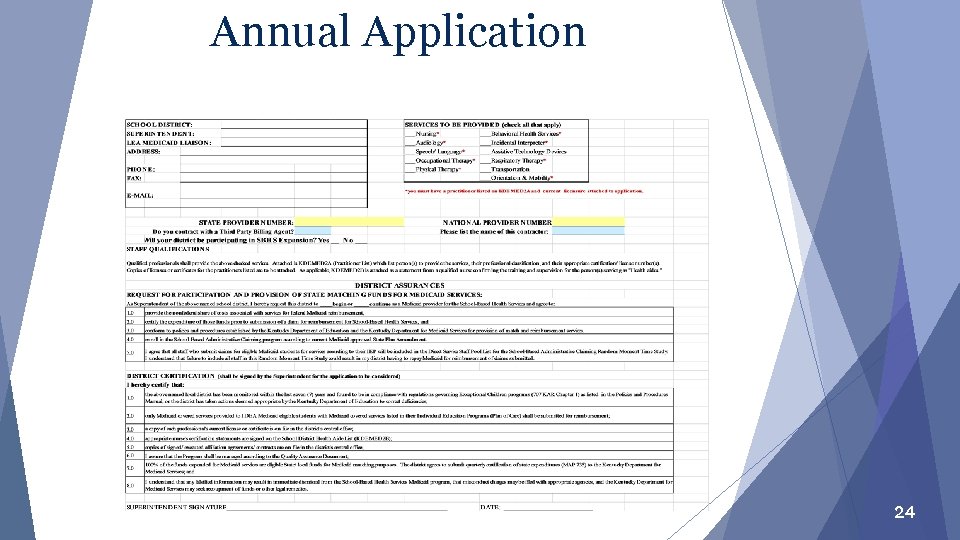 Annual Application 24 