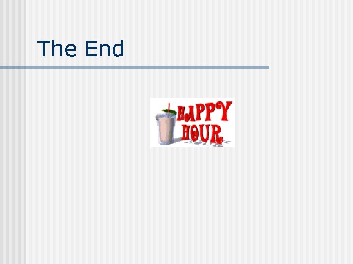 The End 