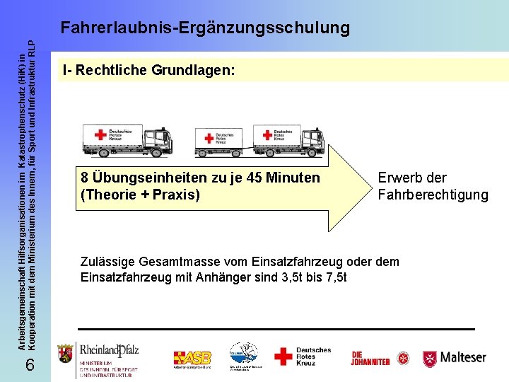 Arbeitsgemeinschaft Hilfsorganisationen im Katastrophenschutz (Hi. K) in Kooperation mit dem Ministerium des Innern, für