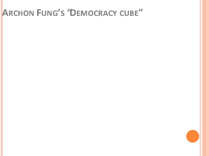 ARCHON FUNG’S “DEMOCRACY CUBE” 