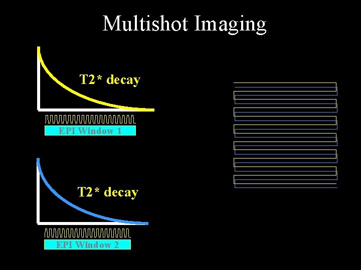 Multishot Imaging T 2* decay EPI Window 1 T 2* decay EPI Window 2