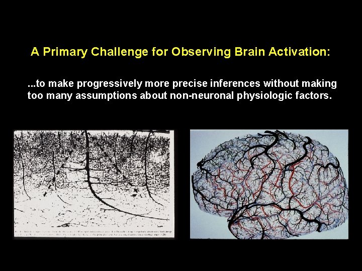 A Primary Challenge for Observing Brain Activation: . . . to make progressively more