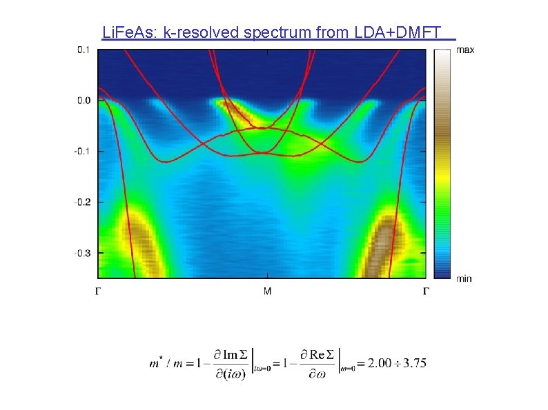 Li. Fe. As: k-resolved spectrum from LDA+DMFT 