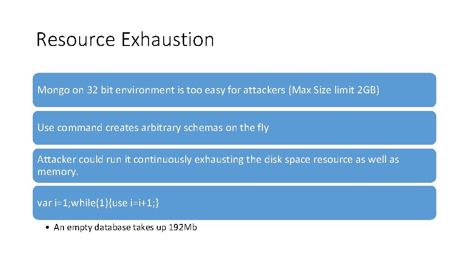 Resource Exhaustion Mongo on 32 bit environment is too easy for attackers (Max Size