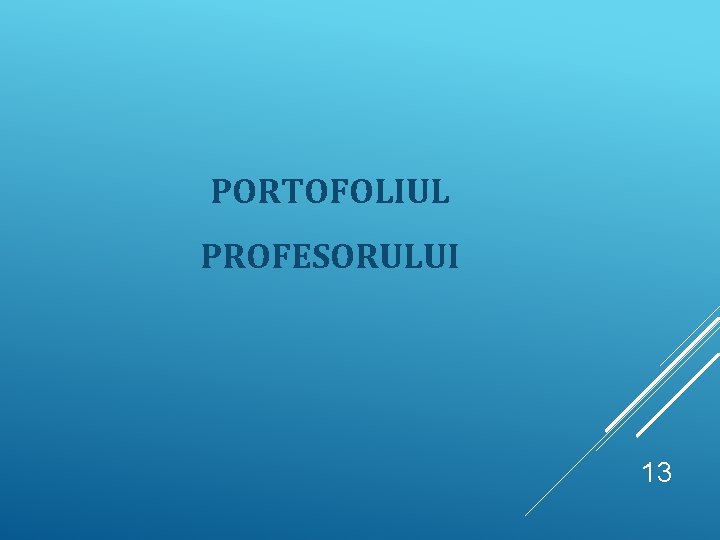 PORTOFOLIUL PROFESORULUI 13 