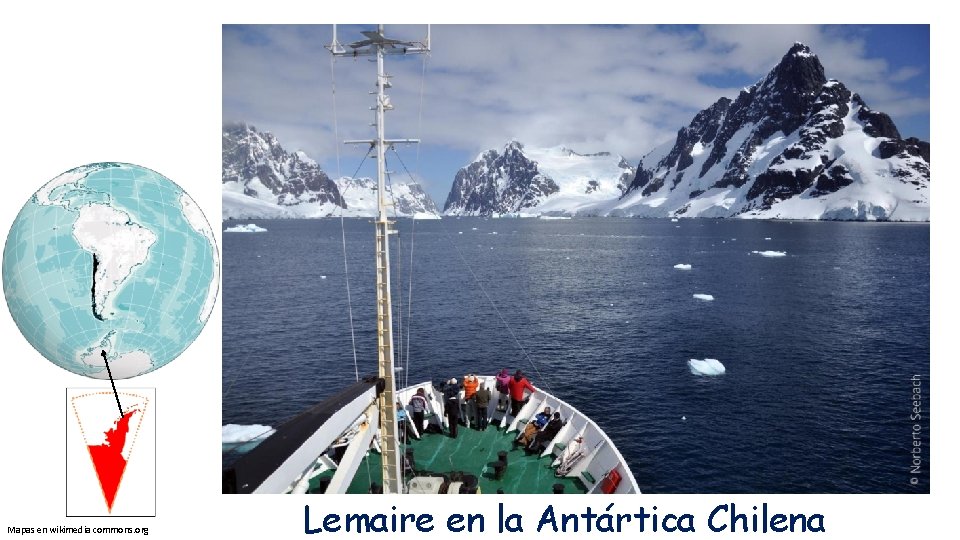 Mapas en wikimedia commons. org Lemaire en la Antártica Chilena 