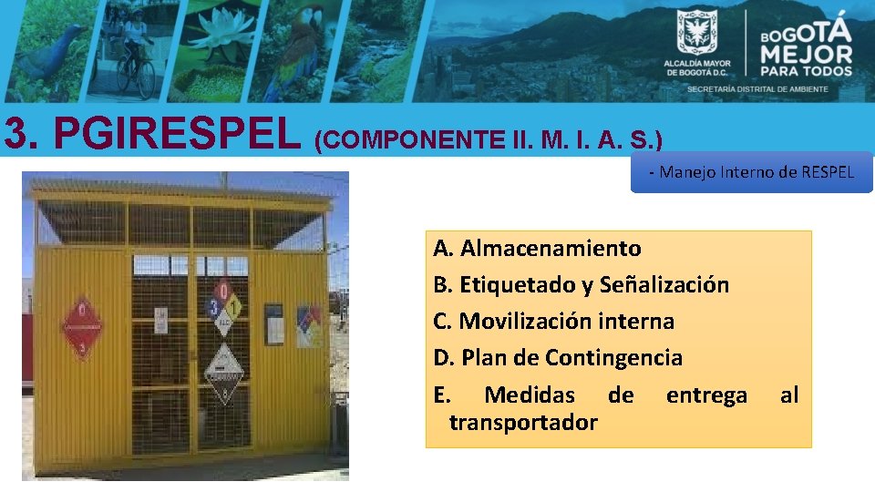 3. PGIRESPEL (COMPONENTE II. M. I. A. S. ) - Manejo Interno de RESPEL