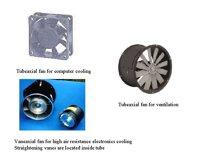 Tubeaxial fan for computer cooling Tubeaxial fan for ventilation Vaneaxial fan for high air