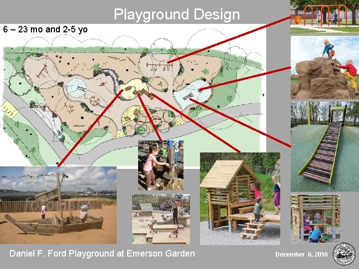 Playground Design 6 – 23 mo and 2 -5 yo Daniel F. Ford Playground