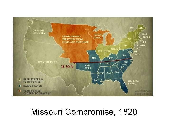 Missouri Compromise, 1820 