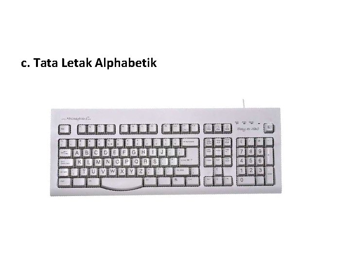 c. Tata Letak Alphabetik 