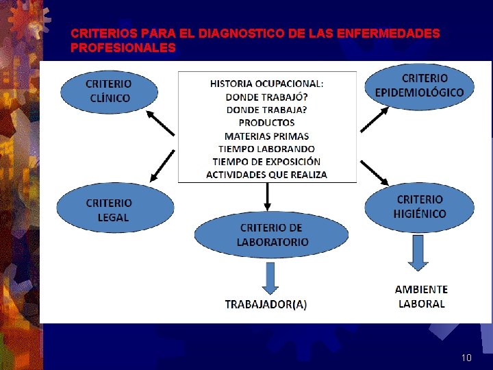 CRITERIOS PARA EL DIAGNOSTICO DE LAS ENFERMEDADES PROFESIONALES 10 