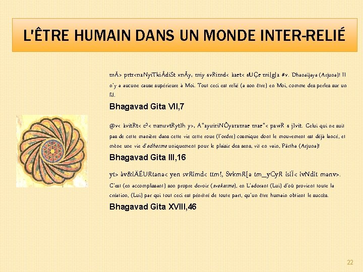 L'ÊTRE HUMAIN DANS UN MONDE INTER-RELIÉ mÄ> prtr<na. Nyi. Tki di. St xnÃy, miy