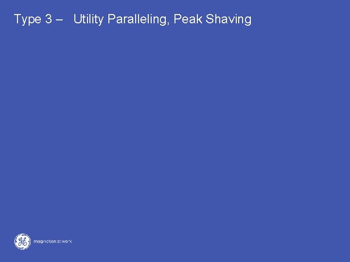 Type 3 – Utility Paralleling, Peak Shaving Type 3 – Utility Paralleling, Peak Shaving